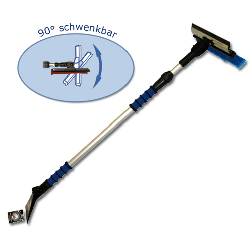 Luxe ijskrabber met sneeuwschuiver, uitschuifbaar 99-155 cm.