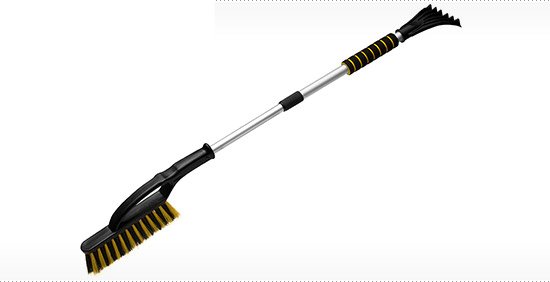 Telescoop ijskrabber met soft-touch handvat en sneeuwschuiver 90-120 cm